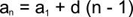 Formula of nth member of arithmetical progression
