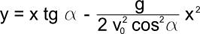 Equation of motion of solid thrown at angle of horizon